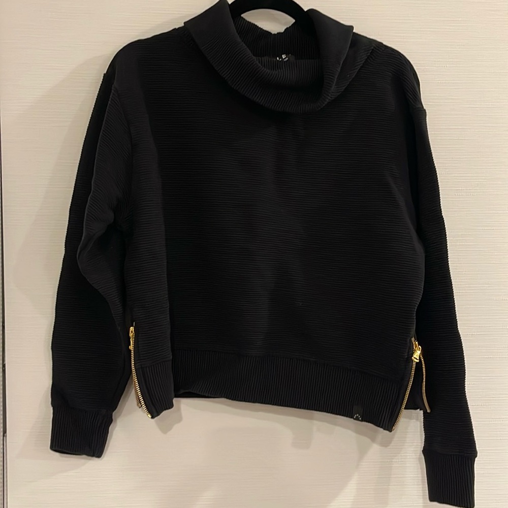Varley Ribbed Cropped Mockneck Sweatshirt